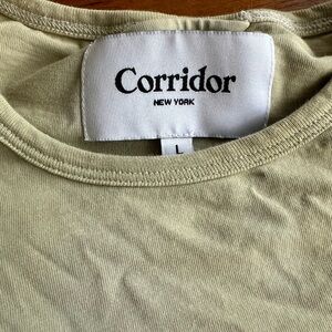 Corridor- organic cotton tee - sea foam - L